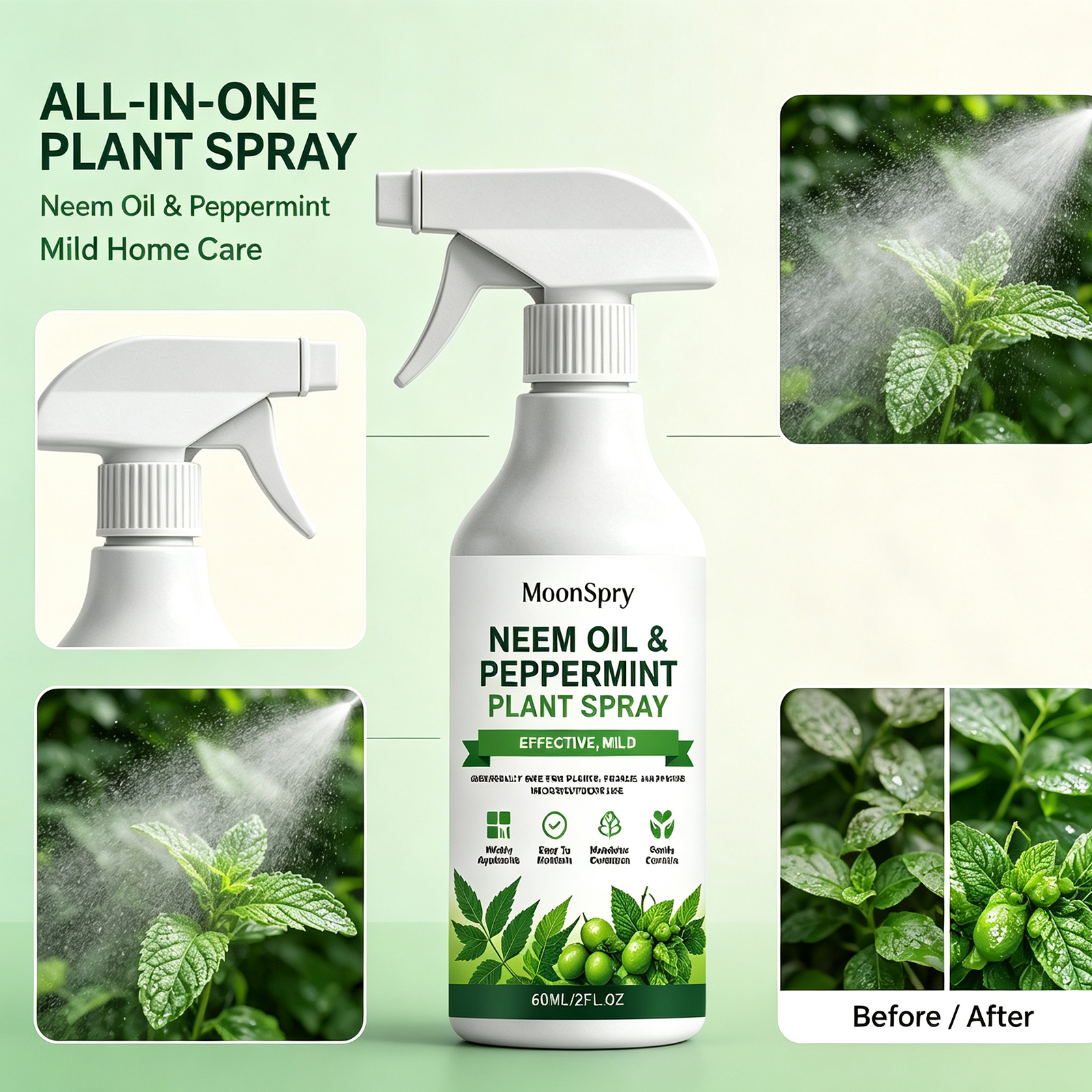 Rooting Hormone Powder - Neem Oil Mint Plant Spray Natural