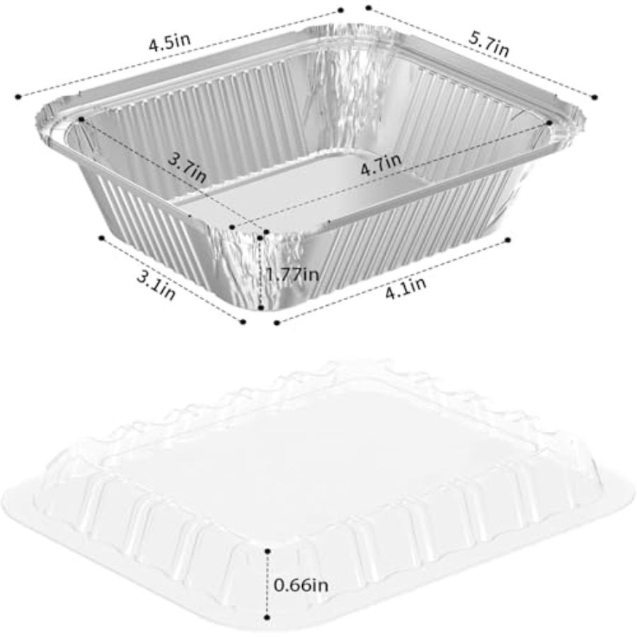25 Pack Rectangular Disposable - огляд і ціна Plastic Dome Clear