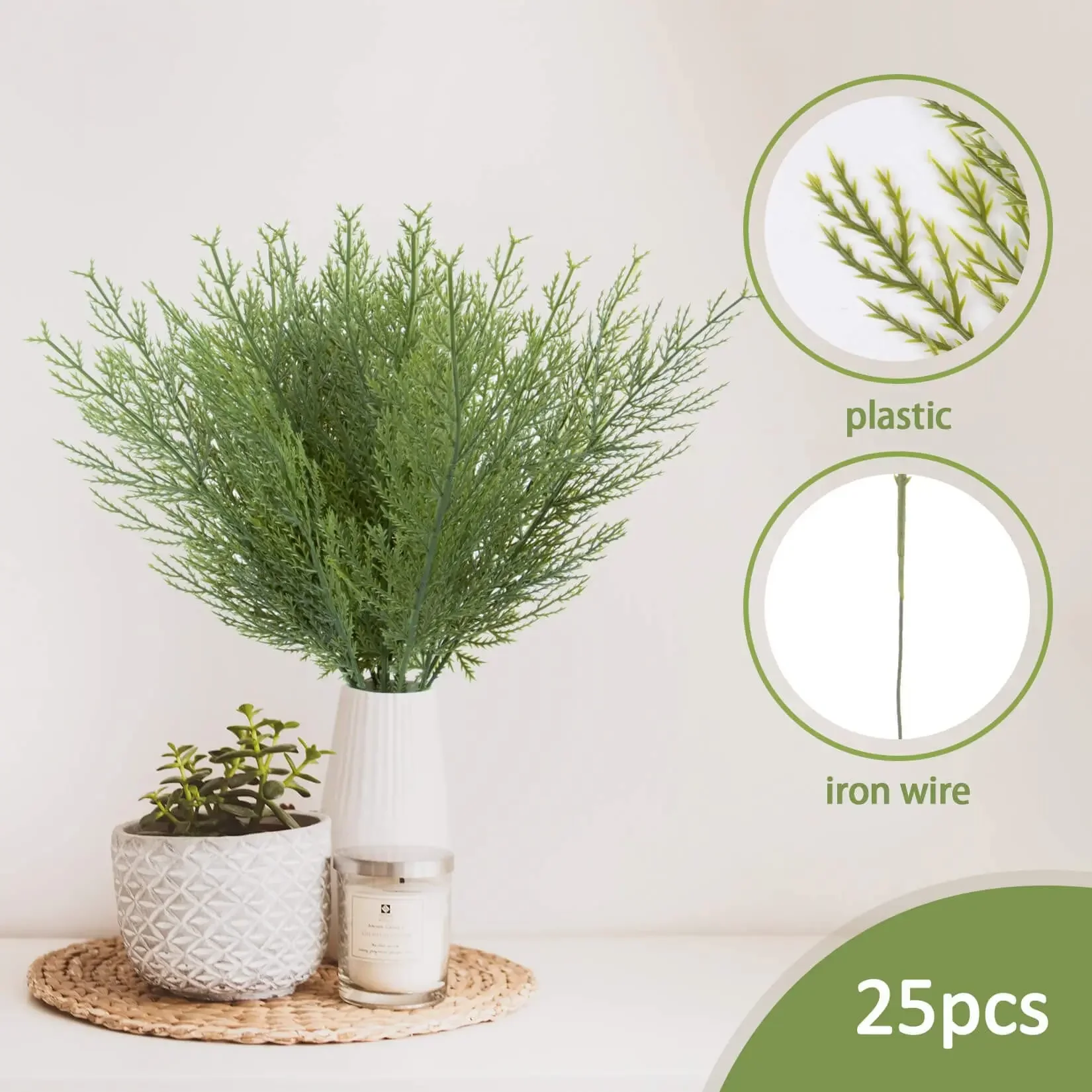 10pc Artificial Plants Pine Br - огляд і ціна Sphagnum Moss Dry