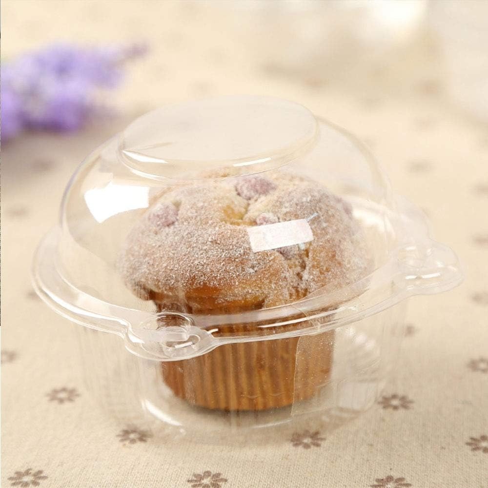 Cupcake Holders Individual,50  - огляд і ціна Plastic Dome Clear