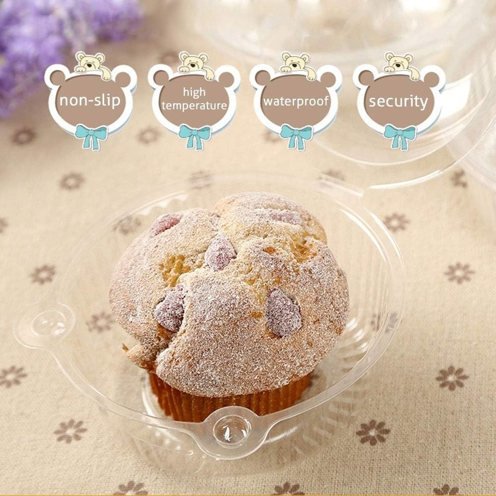 Cupcake Holders Individual,50  - огляд і ціна Plastic Dome Clear