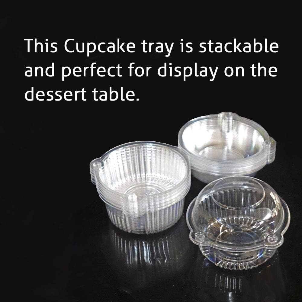 Cupcake Holders Individual,50  - огляд і ціна Plastic Dome Clear