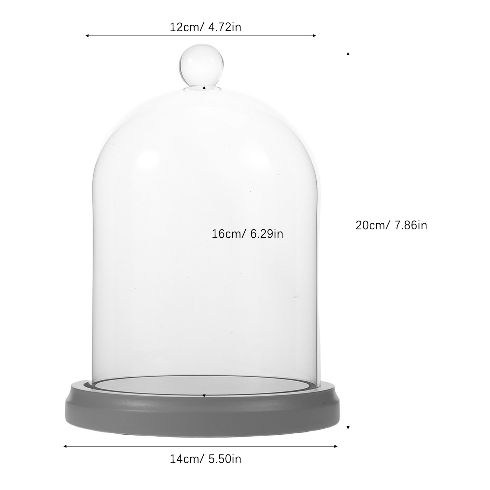 Glass Dome Cloche Bell Jar Cle - огляд і ціна Plastic Dome Clear