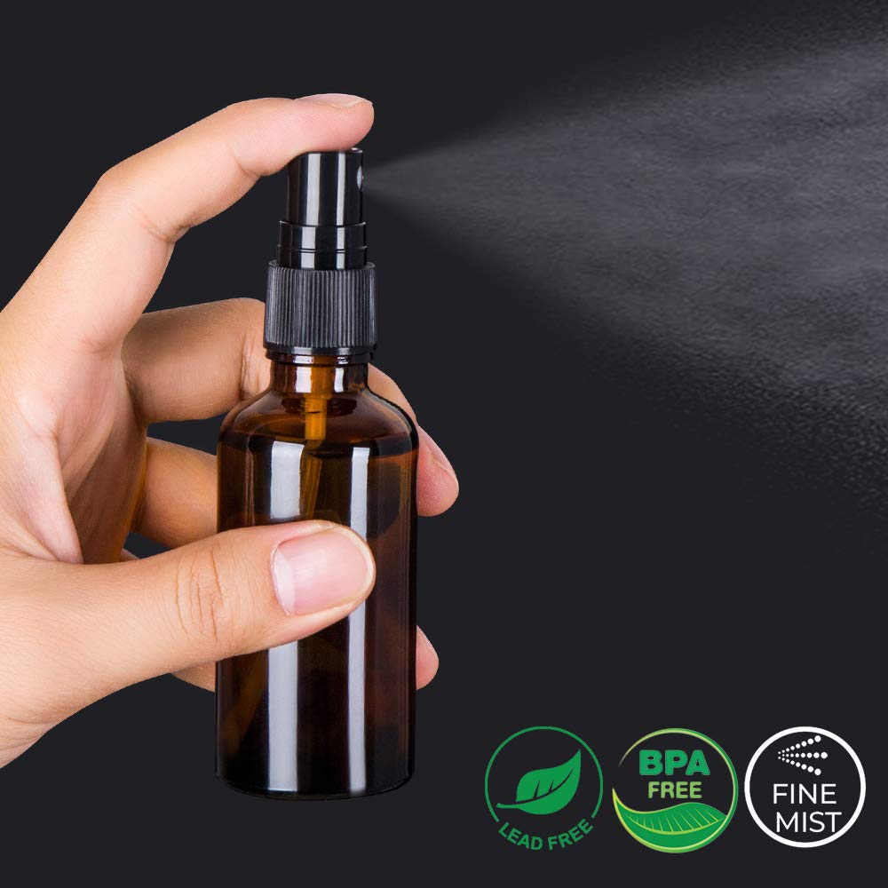 4pcs 50ml Amber Glass Spray Bo - огляд і ціна Misting Bottle Fine